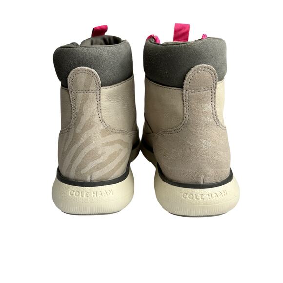 Cole Haan Women's Zerogrand Omni Hiker Boot Gray Leather Suede Lace Up Size 7B - Picture 5 of 10